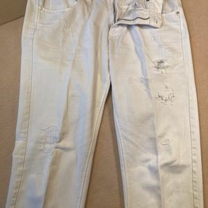 Michael Kors white distressed Astor jeans great used condition, tight fit